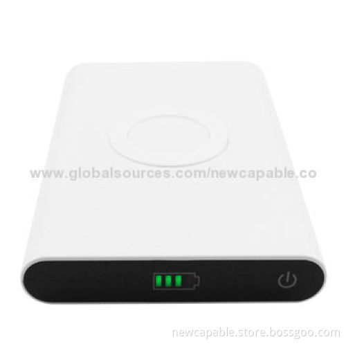 Universal Portable Qi Wireless Charger with Power Bank, 110-205kHz Frequency